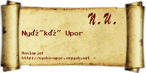 Nyókó Upor névjegykártya
